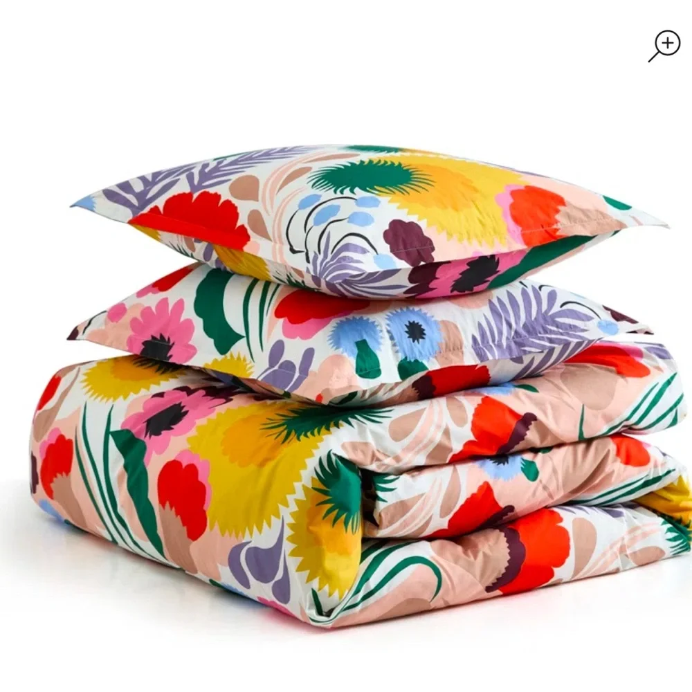 NEW Marimekko Ojakellukka KING Duvet w/2 shams.Reversible RARE NO OFFERS - Picture 6 of 12